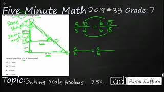 7th Grade STAAR Practice Solving Scale Problems (7.5C - #9)