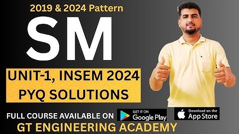 SOLID MECHANICS INSEM 2024 SOLVED PAPER | GT ENGINEERING ACADEMY | SM | SPPU PYQ SOLUTIONS