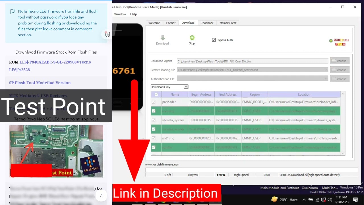 Tecno Spark 7 Kf6 Flash Firmware Test Point (Fix Brom) Dead Boot Repair [Flash Without Device