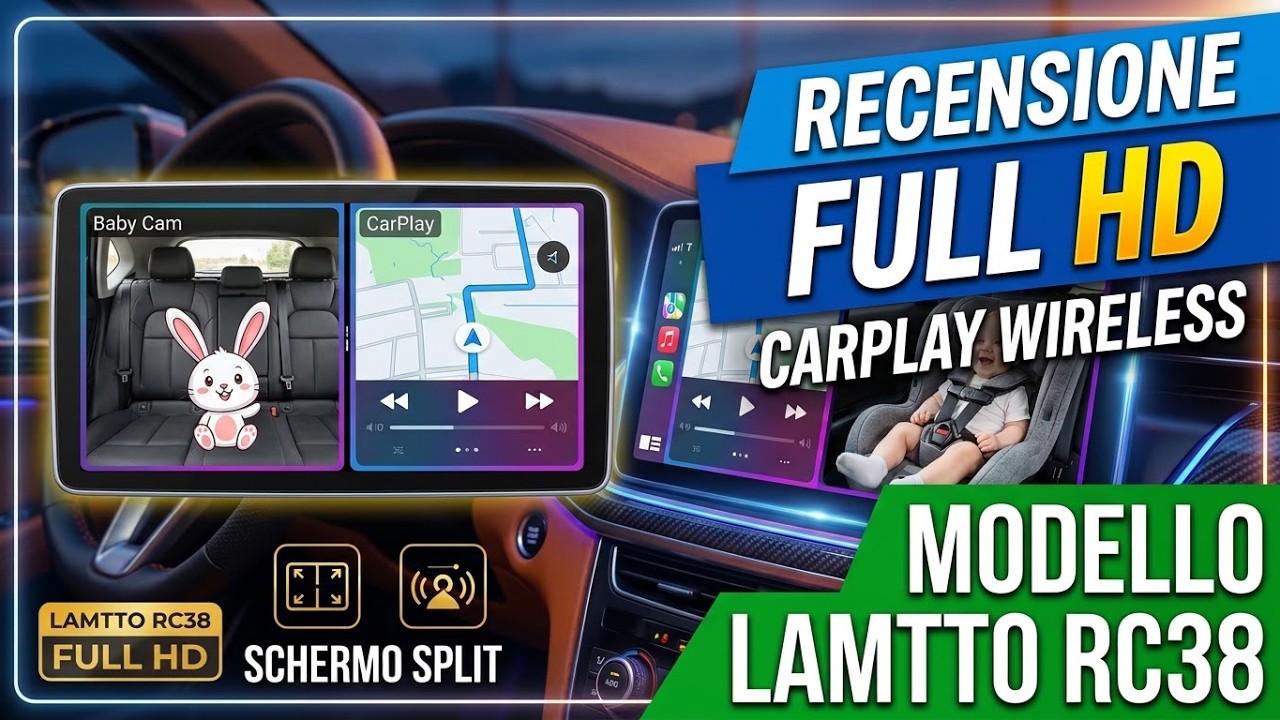 Recensione Lamtto RC38: baby cam auto e CarPlay wireless