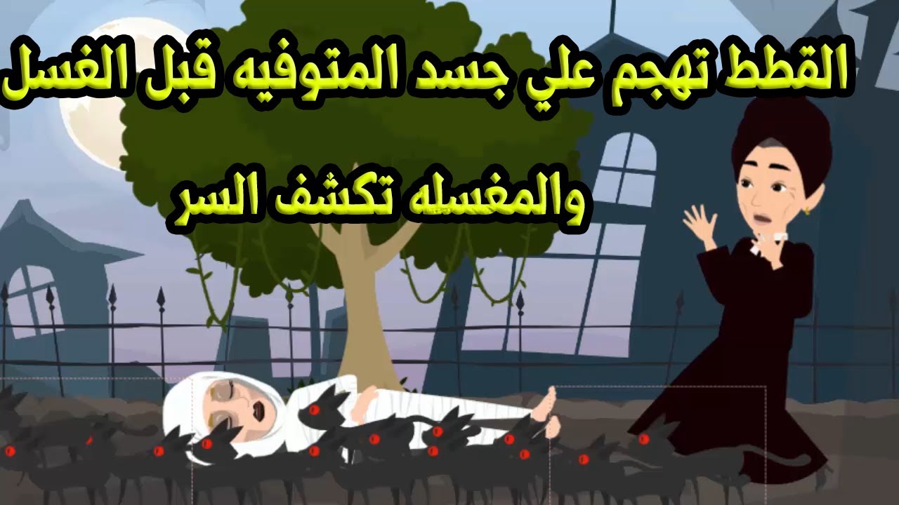 القطط تهجم علي جسد المتوفيه قبل الغسل والمغسله تكشف السر