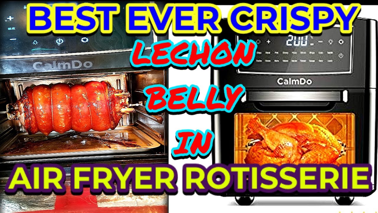 Best Ever Crispy Lechon Belly in Air Fryer Rotisserie cracklingsound 