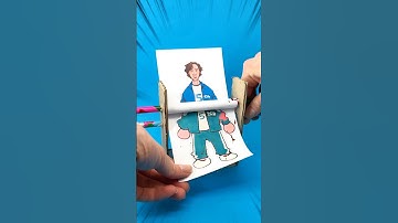 Making Paper Craft Transformation of Gy-hun by Squid Game 🔥#papercraft #squidgame2 #squidgame #fun