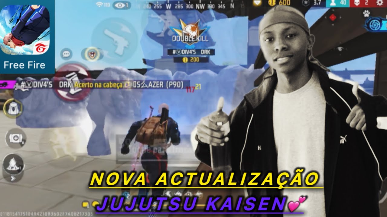 Jogando na nova actualização do Free fire x JUJUTSU KAISEN