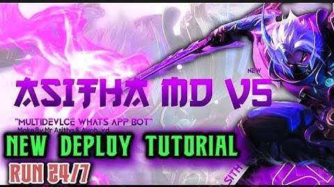 ASITHA-MD NEW 24/7 BOT DEPLOY📍| බොට් off නොවී එකදිගට run කරගන්න Free deploy ✅#whatsappbot #asithamd 