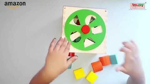 Early Learning Toys to Learn Shapes and Colors Wooden Shape Sorter Box - Toys of Wood Oxford