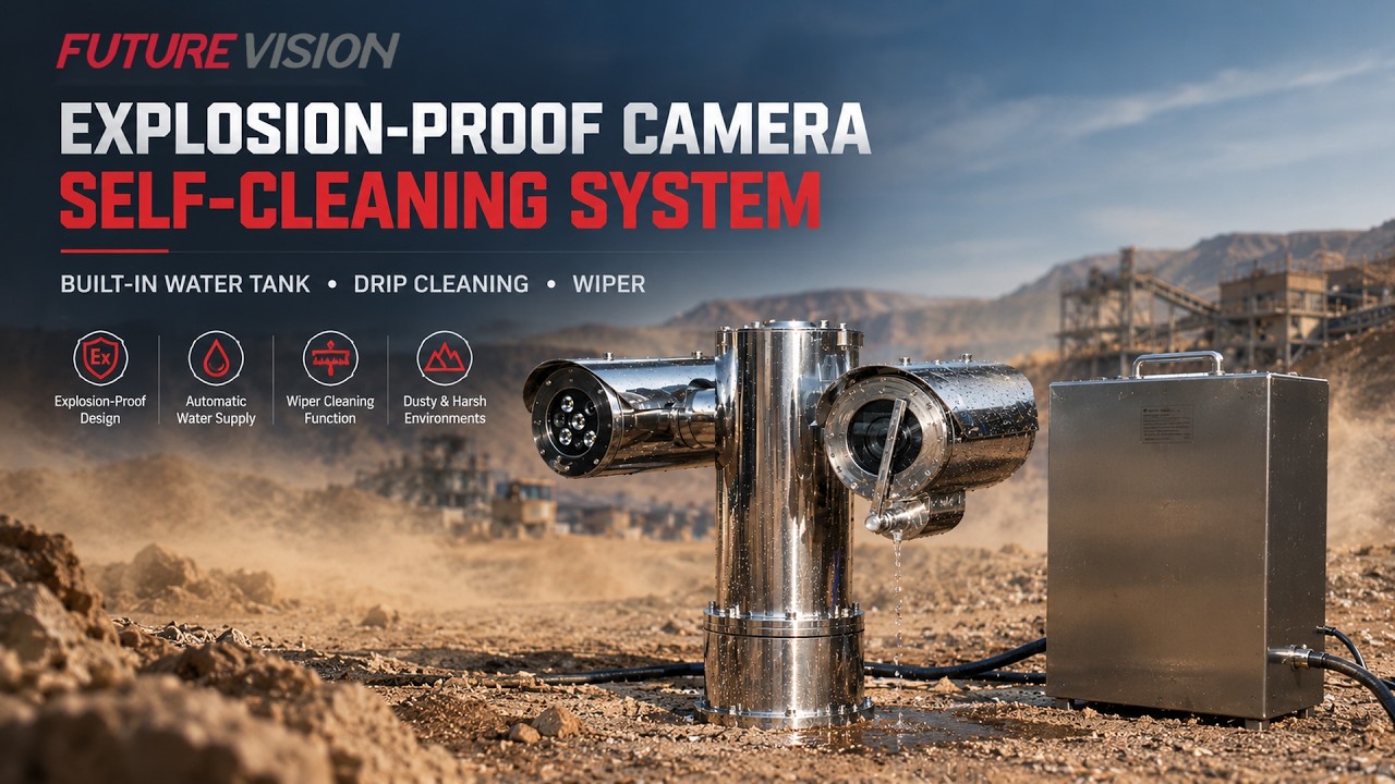 Sweeping Camera Explosion-Proof Camera Self-Cleaning System | Water Spray Test and ...
