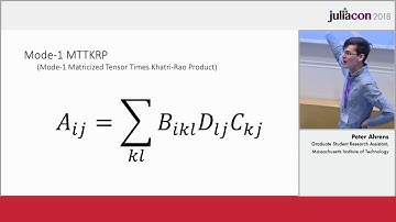 For Loops 2.0: Index Notation and the Future of Tensor Compilers | Willow Ahrens | JuliaCon 2018