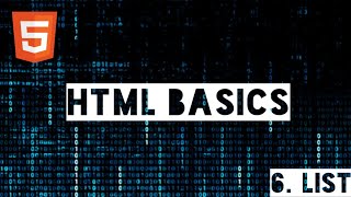 HTML Tutorials for Absolute Beginners #Part 6 - List
