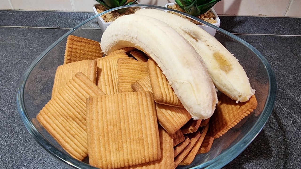 У вас есть печенье и бананы !! Сделать этот вкусный десерт очень просто и без варки. # 347