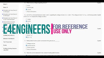 Smart Grid Basics To Advanced Technologies  NPTEL week 10 assignment solution