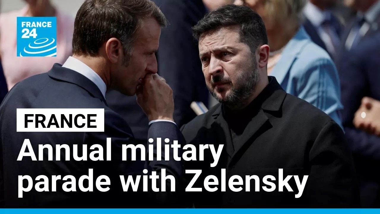 Macron reviews troops for the last time at France's annual military parade • FRANCE 24 English