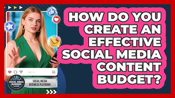How Do You Create An Effective Social Media Content Budget? - Social Media Business Playbook