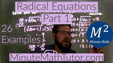 Radical Equations - Part 1 | 26 Examples