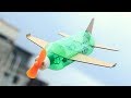 How to Make Flying Airplane using Plastic Bottle and Cardboard DIY at Home