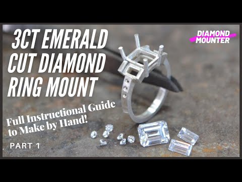 3ct Emerald Cut and Baguettes Ring Mount Full Instructional Guide part 1