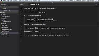 ... learn to set up the environment and debug react native app on ios.