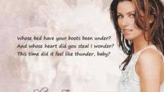 Shania Twain - Whose bed have your boots been under chords sheet