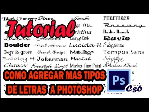 COMO AGREGAR MAS TIPOS DE LETRAS A PHOTOSHOP CS6