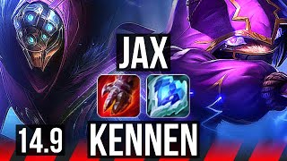 JAX vs KENNEN (TOP) | 1300+ games, Comeback | KR Master | 14.9