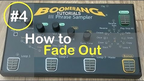 #4 Boomerang Looper Tutorial How to Fade OUT