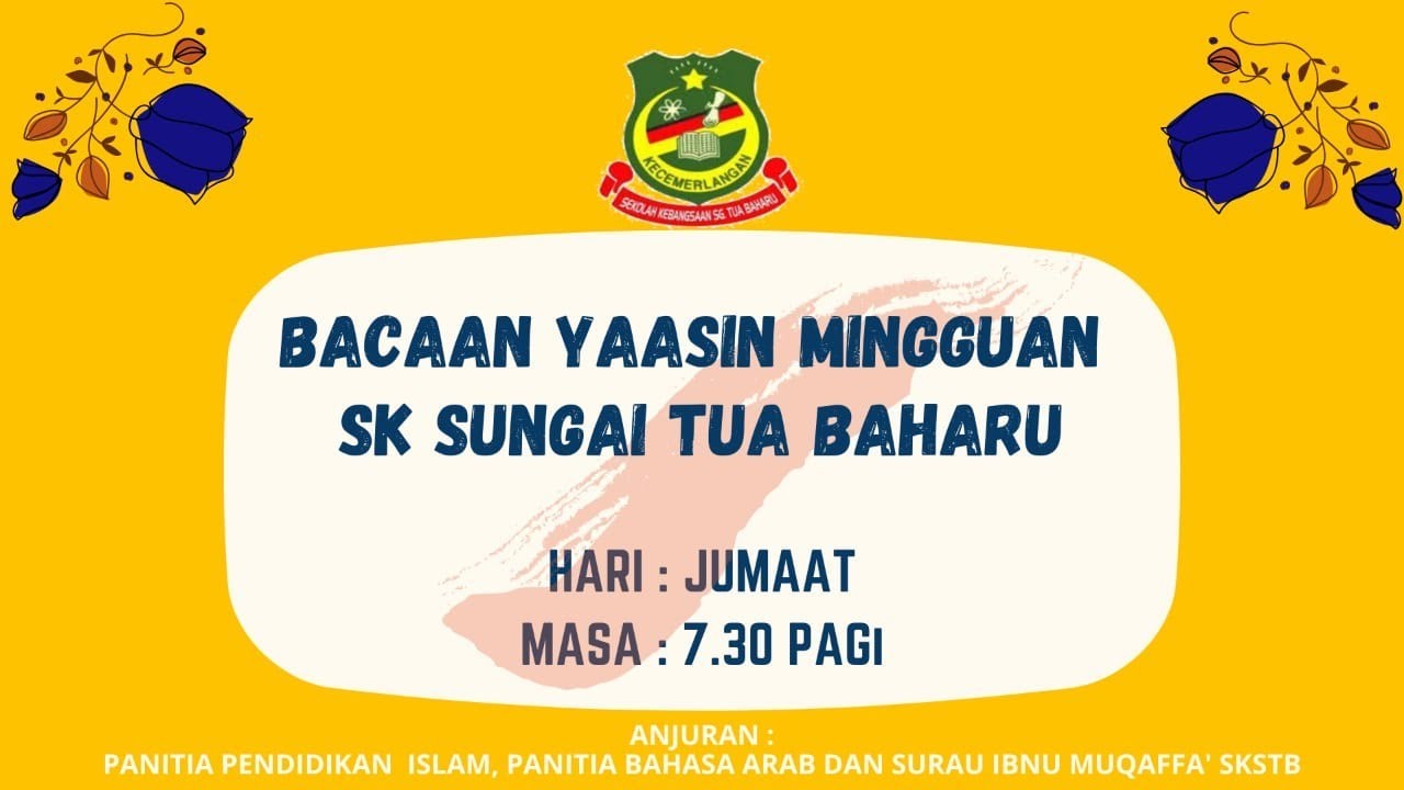 Majlis Bacaan Yasiin Mingguan Sk Sungai Tua Baharu Youtube