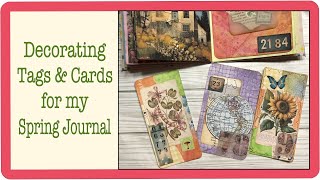 Start-to-Finish New Spring Journals - Part 3 Decorating Tags and Journal Cards