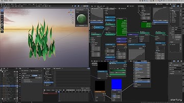 Blender Geometry Nodes Procedural Workflow __ Seaweed/Coral/Anemone