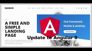 Create your first website using Angular - update from Angular 6 to Angular 9