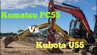 Review and compare - Komatsu PC55MR vs Kubota U55
