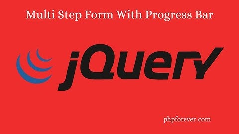 Multi Step Form With Progress Bar Using JQuery.
