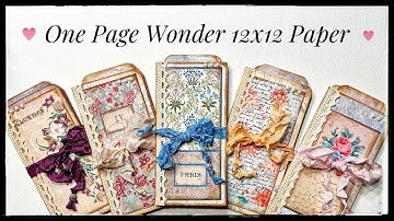 Junk Journal Ephemera - One Page Wonder - 12x12 Paper - How To - Tutorial
