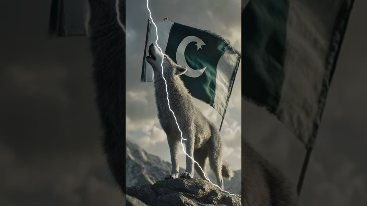 Majestic Wolf Holding Pakistani Flag 🇵🇰 | Cinematic 4K Realistic Scene | 