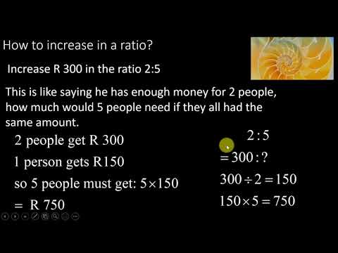 Increase and decrease in a ratio