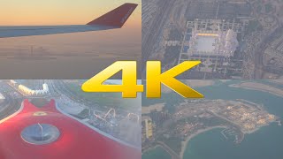 4K | Air Berlin Airbus A330 scenic flight over Abu Dhabi, UAE