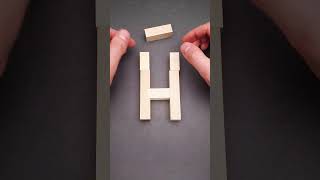 Make letter H using 5 parts #shorts