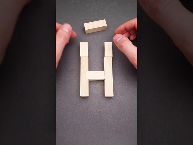 Make letter H using 5 parts #shorts class=