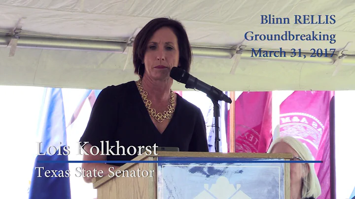 Blinn College RELLIS Groundbreaking excerpt:  Sen. Lois Kolkhorst