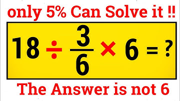Most people Get This Simple Maths Question | The Answer is not 6 