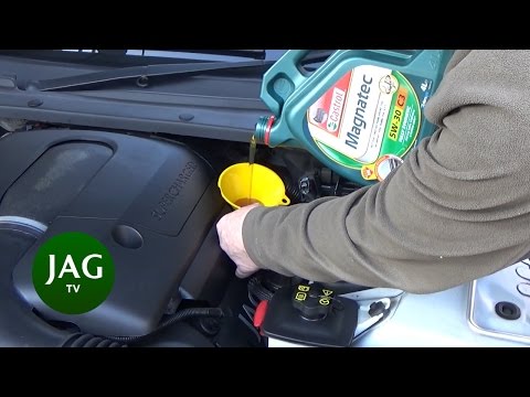 Engine Oil, Check and Topup, Jaguar S-Type R STR
