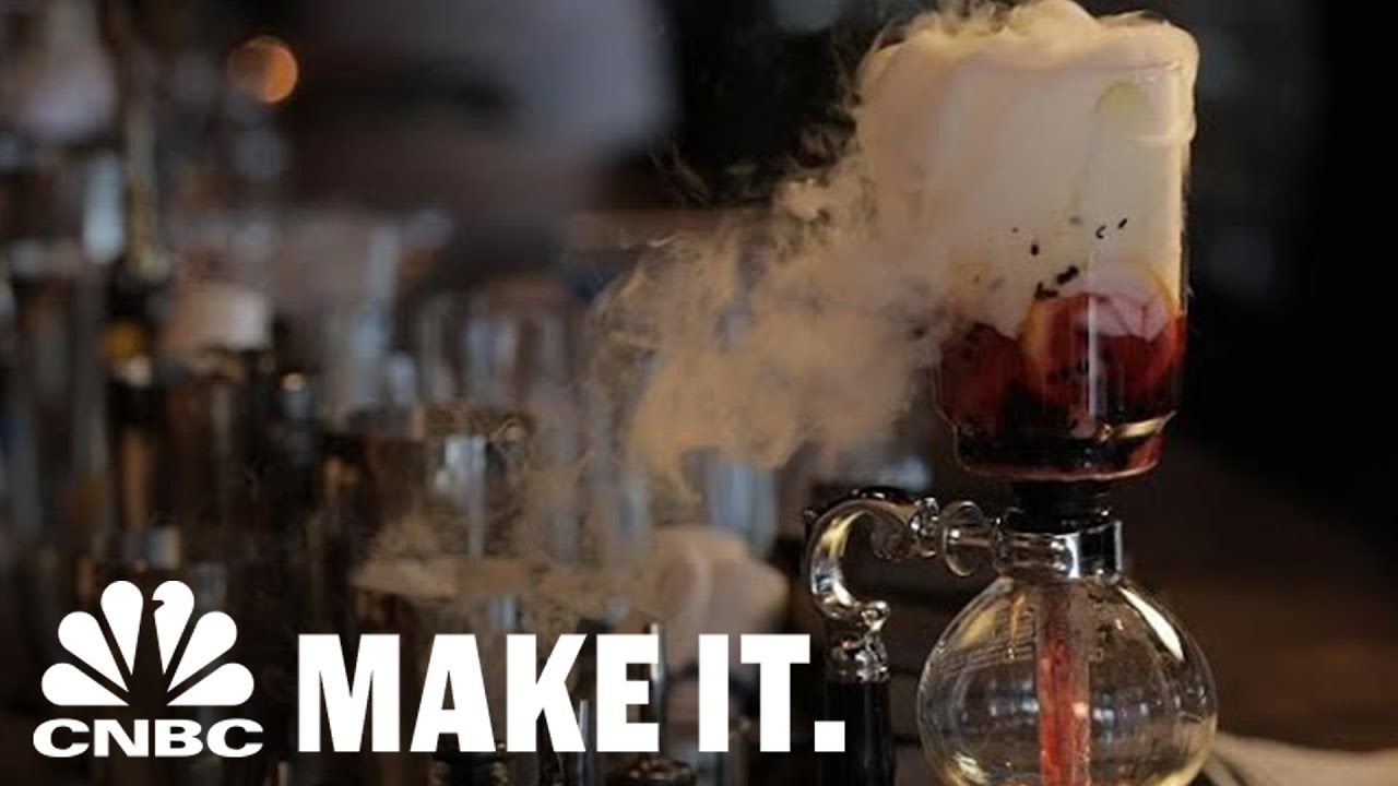 Get A Drink In A Pillow Of Bagel Air At This New Experimental Cocktail Bar | CNBC Make It.