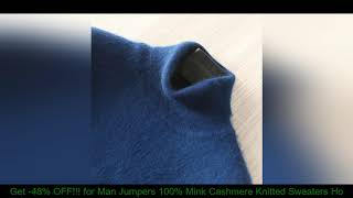Discount -48% OFF - Man Jumpers 100% Mink Cashmere Knitted Sweaters Hot Sale Soft Turtleneck Winter screenshot 3