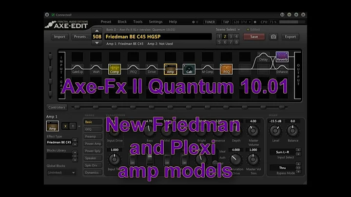 Axe Fx II Q10.01 new amps : Friedman and Plexi