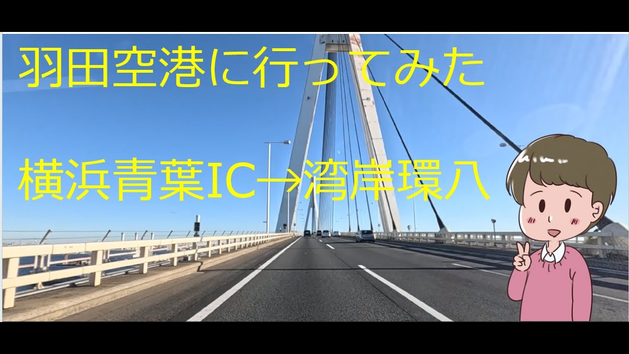 羽田空港P4駐車場 (横浜青葉IC→湾岸環八) Driving to Haneda Airport P4 parking lot