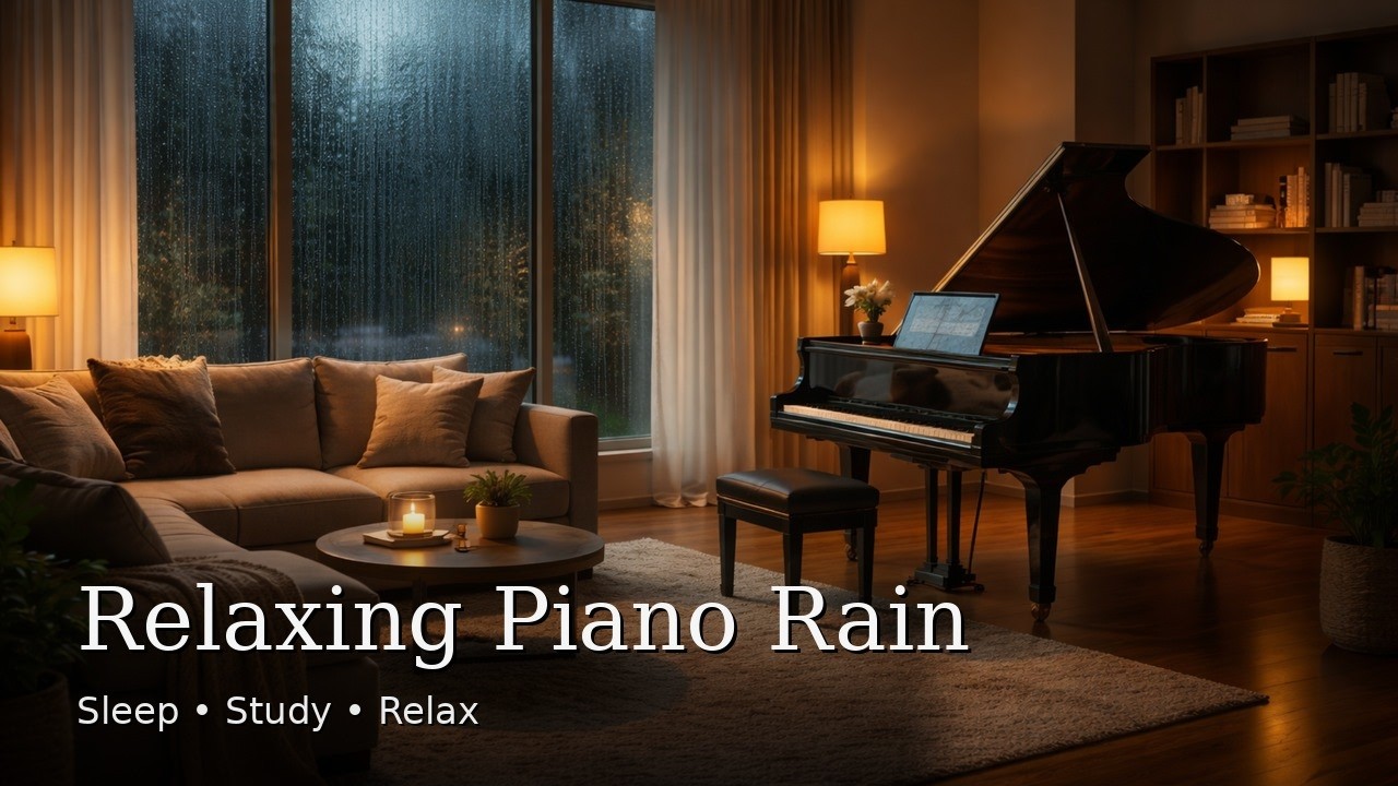 Relaxing Piano and Rain Sounds for Deep Sleep 🌧️🎹 | Calm Music for Stress Relief