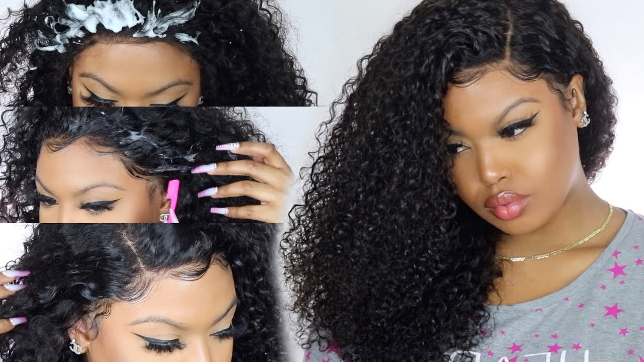 INSTALL & LAY YOUR BABY HAIRS SUPER EASY ON A CURLY WIG FT YOLISSA HAIR