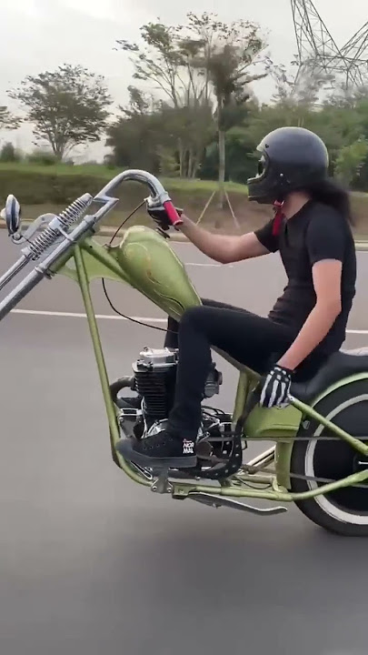 Cool jockey shifter motorcycle chopper