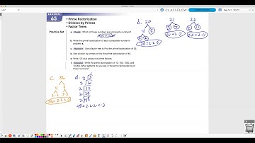 Saxon Math L.65 Prime Factorization