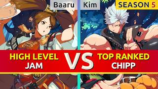 GGST 2.00 ▰ Baaru (Jam) vs Kim (TOP Ranked Chipp). High Level Gameplay