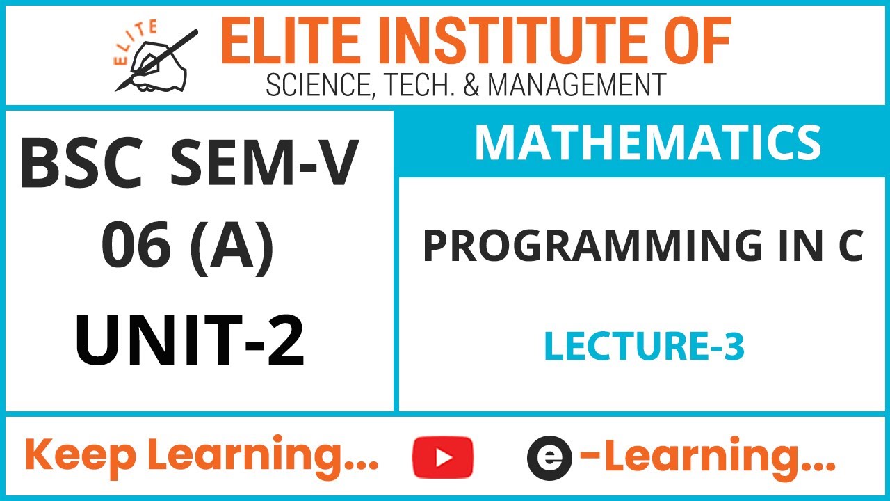 BSC SEM V ll MATHEMATICS 06 (A) ll UNIT 2 ll LECTURE 3 - YouTube